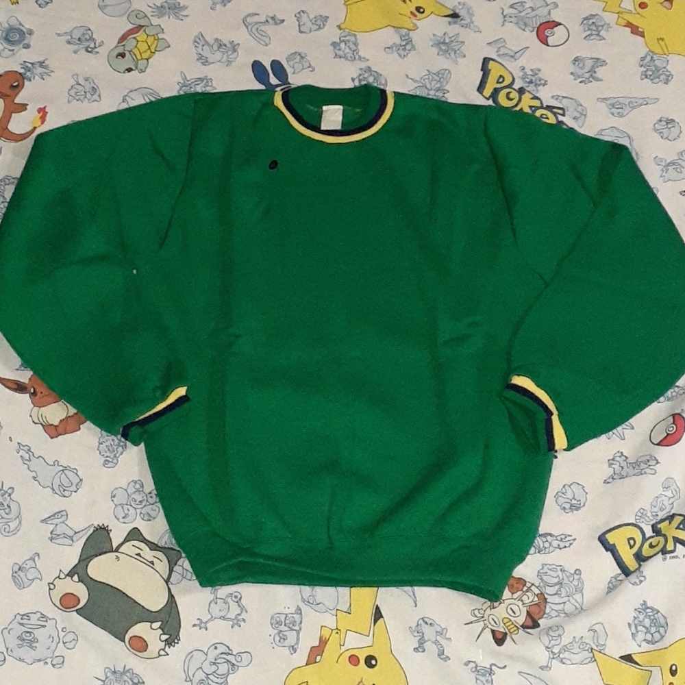 New 60s Brent Green Crewneck Sweatshirt Vintage 1960s 1950s 60s Streetwear